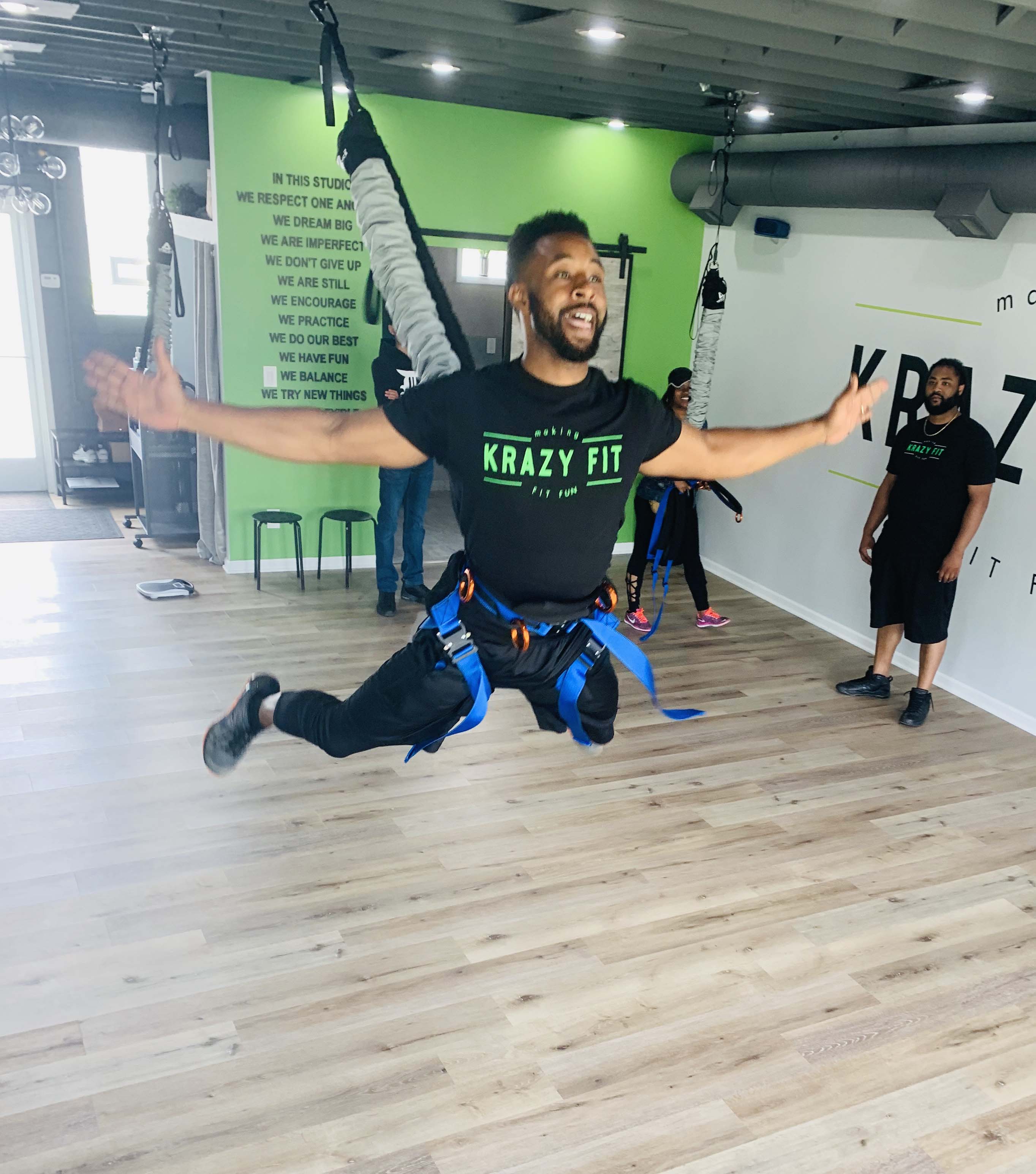 Jump Like a Kangaroo and Soar on a Bungee Rope at Krazy Fit Detroit