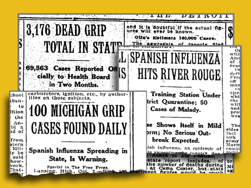 spanish flu michigan timeline