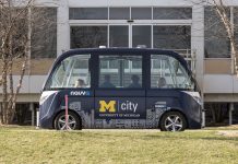 Mcity's autonomous shuttleMCity's autonomous shuttle - collecting mobility