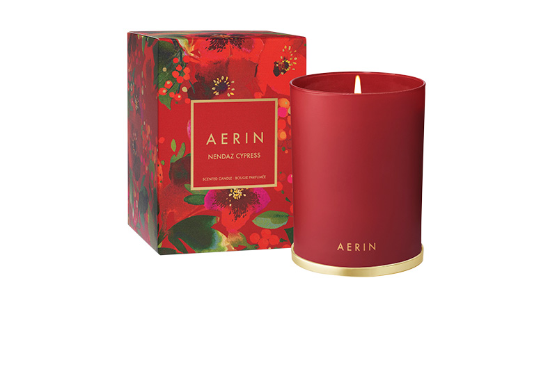 aerin candle - holiday table