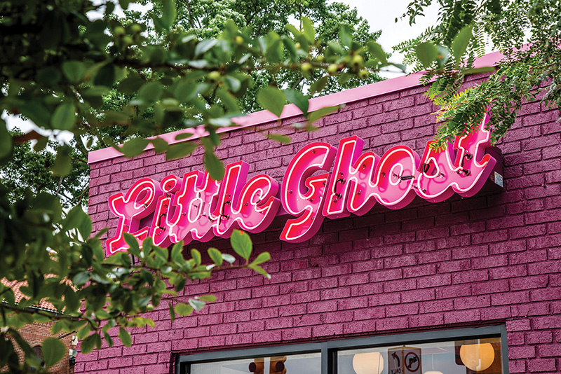 Sign for Little Ghost in Ferndale