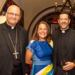 Archbishop Edward Weisenburger, Angela Moloney and Fr. Mike Schmitz