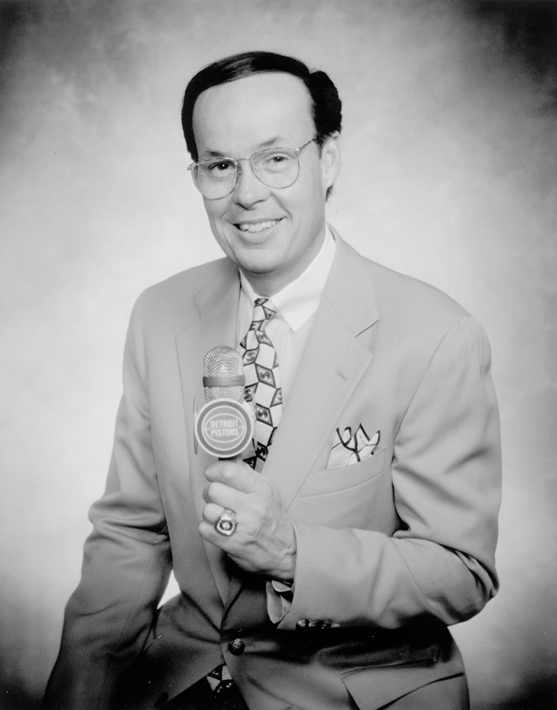 Blaha got his start as the Pistons’ play- by-play announcer with WJR in 1976.