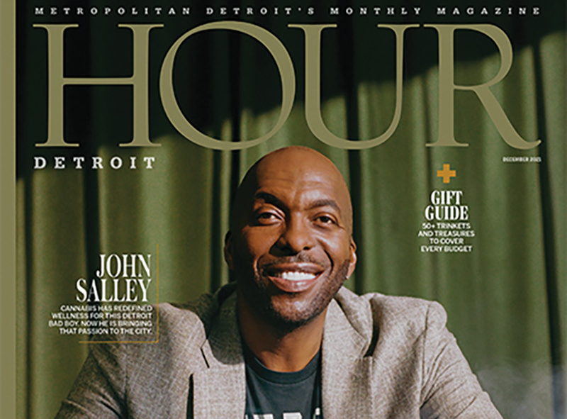 John Salley on the cover of the December 2021 issue of Hour Detroit.