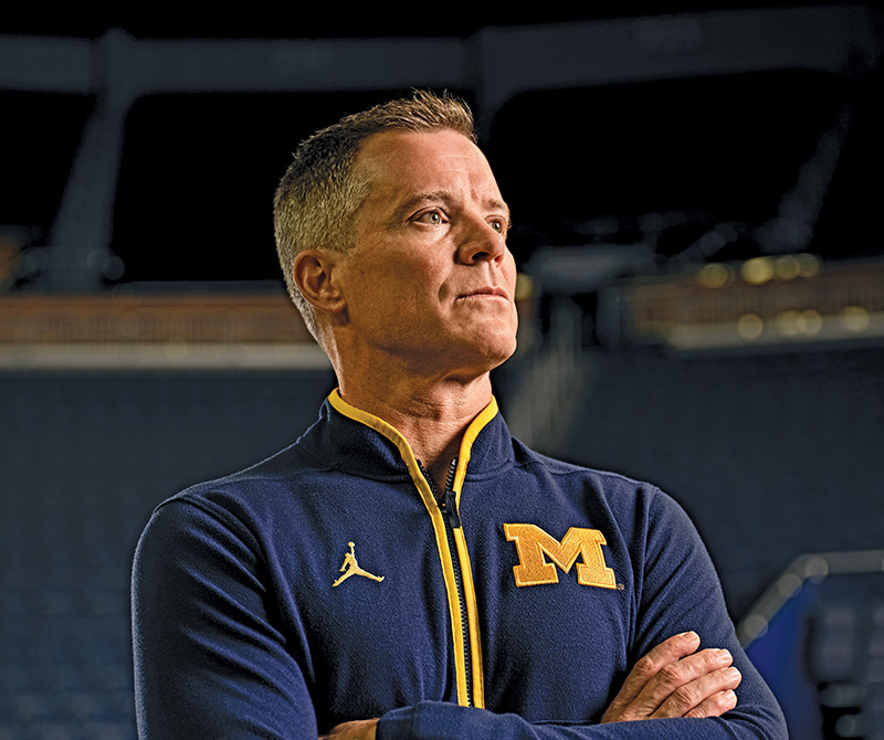 Portrait of University of Michigan men's basketball head coach Dusty May