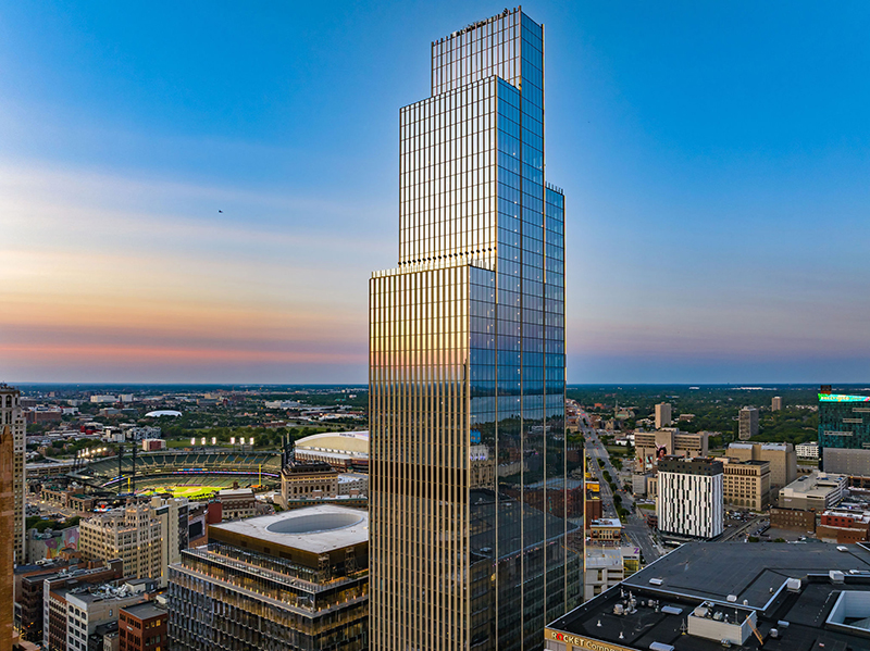 The 49-story Hudsons Detroit tower will is the second tallest building in Detroit’s skyline behind the Renaissance Center’s Marriott Hotel.