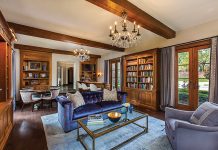 Kathleen McGovern Studio of Interior Design Takes on a Grosse Pointe Park Library/Game Room Library/game space shot of of Kathleen McGovern's work
