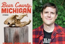 Cover of 'Bear County, Michigan: Stories'; portrait of author John Counts