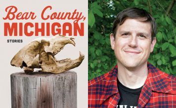 Cover of 'Bear County, Michigan: Stories'; portrait of author John Counts