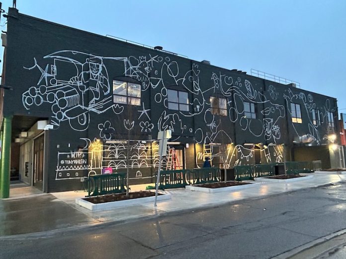 The mural on the side of the Marrow in the Market building. One of of many stories in Metro Detroit dining news for November 2025