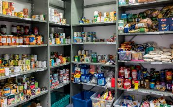 Metro Detroit Food Banks and Services to Support Year-Round Fully stocked shelves at a food bank.