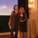 Nurse of the Year Dawn Stone and Kate Walsh at Excellence In Care 2025