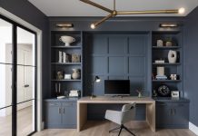 Home office created by interior designer Katie Rodriguez