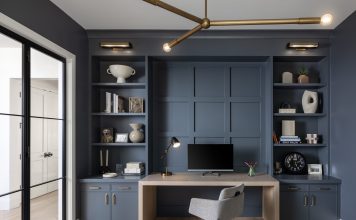 Home office created by interior designer Katie Rodriguez