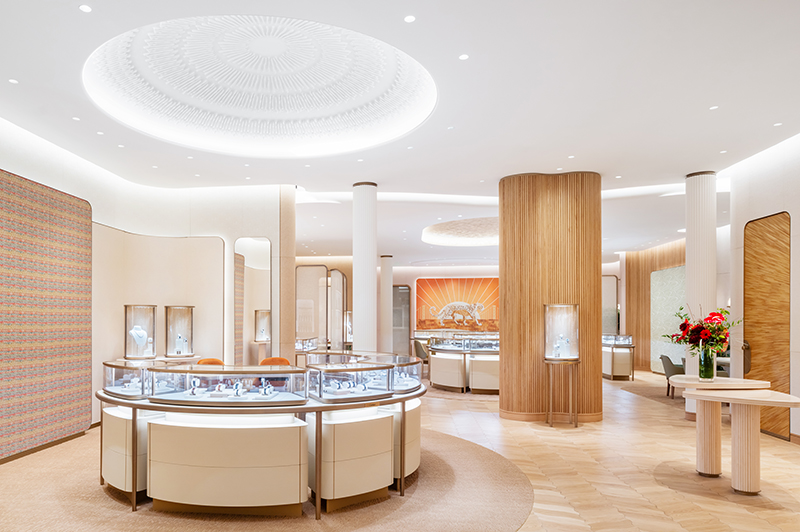 Interior of the Cartier boutique in Troy.