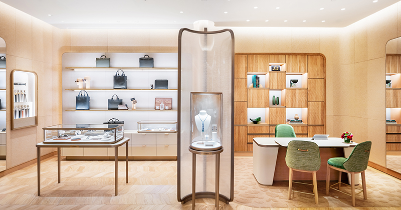 Interior of the Cartier boutique in Troy.