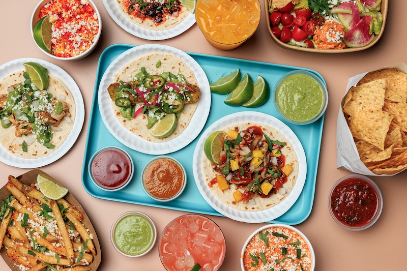 Food spread at Lola's Taco Bar in Grosse Pointe Woods