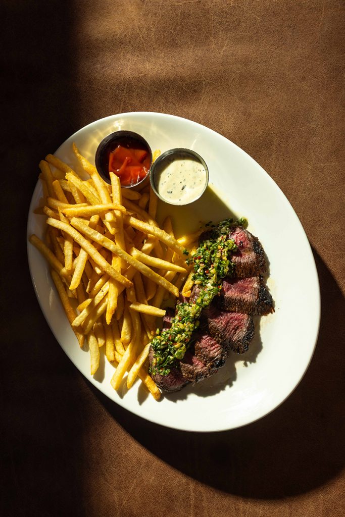 The Westholme Wagyu steak frites from Rudy's Prime Steakhouse