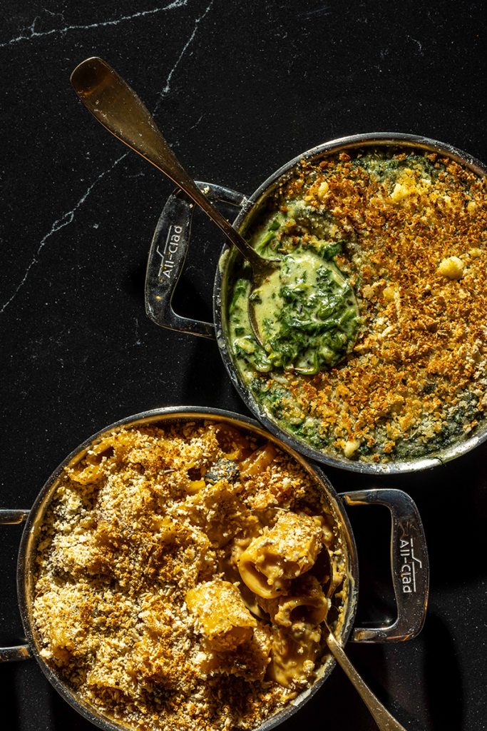 Creamed spinach and Mac and cheese from Rudy's Prime Steakhouse