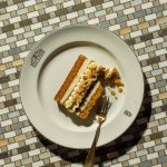 A slice of carrot cake from Rudy's Prime Steakhouse