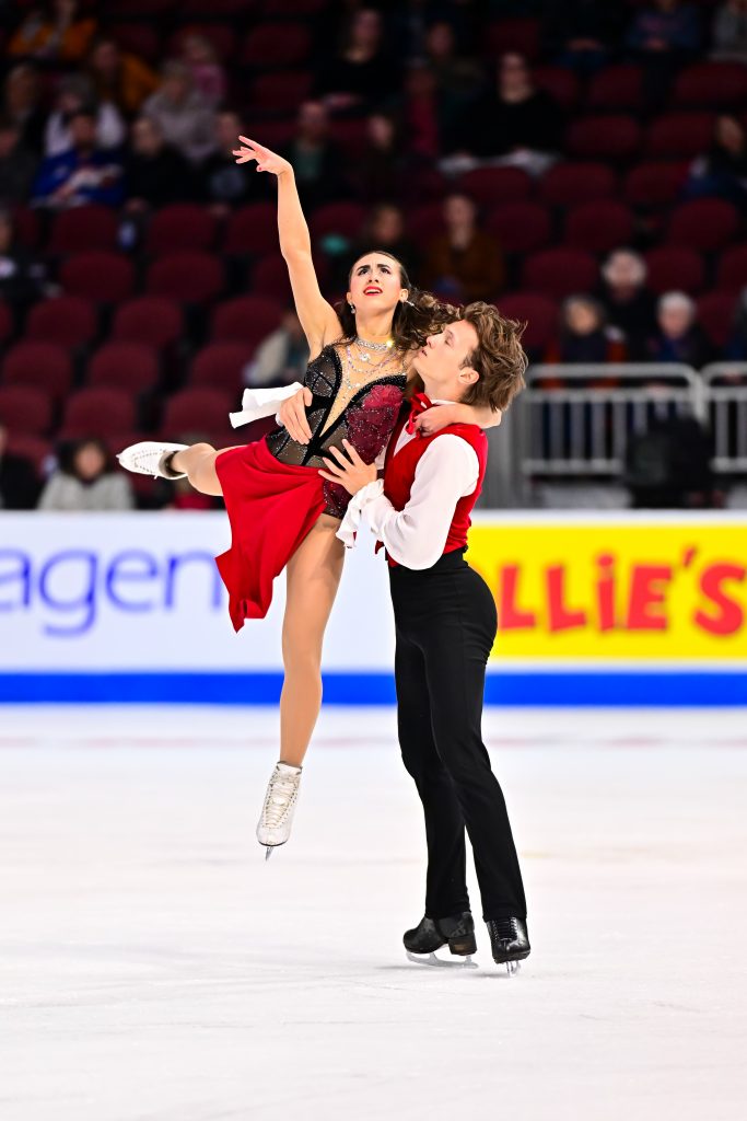 Ice dancers and national team members Katarina Wolfkostin and Dimitry Tsarevski train at Arctic Edge in Canton. 
