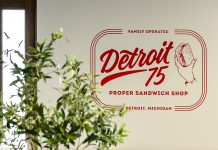 Interior sign at Detroit 75 in Madison Heights.