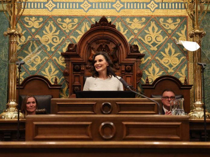 Gov. Gretchen Whitmer delivering her final State of the State address
