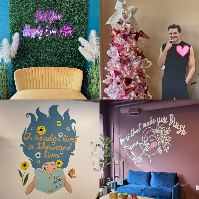 Interior of metro Detroit romance bookstores.