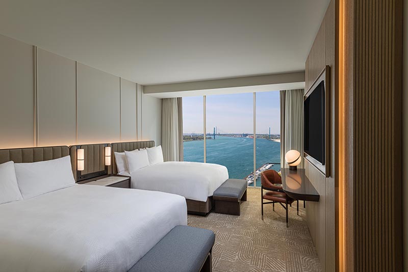 Rendering of a room at JW Marriott Detroit Water Square