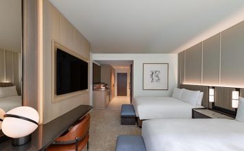 Rendering of a room at JW Marriott Detroit Water Square