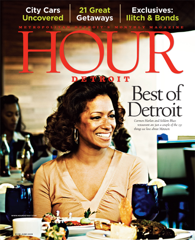Carmen Harlan on the cover of Hour Detroit.