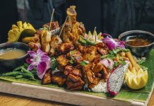 The Kamayan Feast, a curated platter of celebratory Filipino dishes, serves up to four guests.