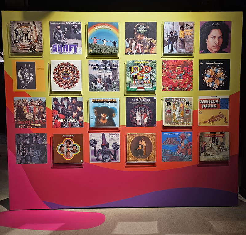 Wall of psychedelic album covers