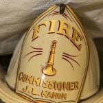 Vintage fire helmet