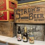Stroh's Beer crates and bottles
