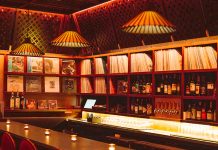 Wide angle view of the bar at Tigris
