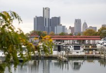 Waterfront Living in Southeast Michigan: Detroit River East of downtown along Jefferson, Detroit has several marinas that are not far from some of the city's finest restaurants.