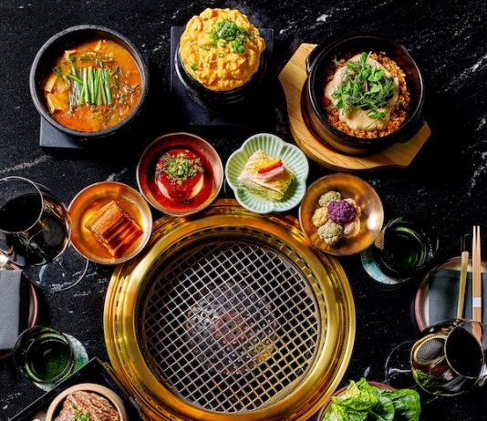 A spread of food at The Dancing Pine at Sakura Novi
