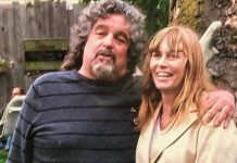 Danny Overstreet and his longtime partner Julie Flynn pictured in the backyard of The Old Miami.