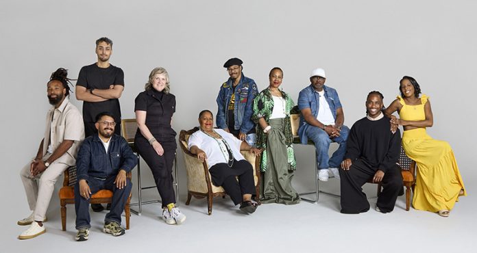 2026 Kresge Artist Fellows (L-R): Jeremy Brockman, Salar Ansari, Frisly Soberanis, Mitch McCabe, Shahida Nurullah, Maurice 
